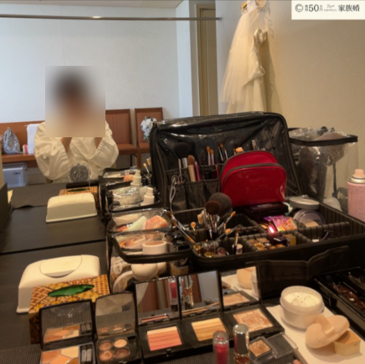 インターコンチネンタル東京ベイでの家族婚のヘアメイク