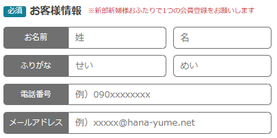 最後に個人情報を入力します。